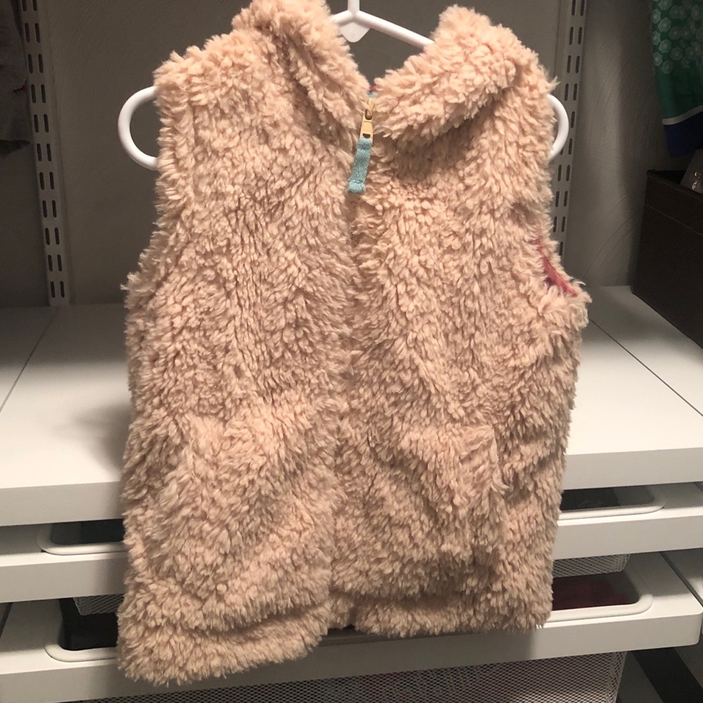 Mini Boden Oatmeal Color Cozy Vest